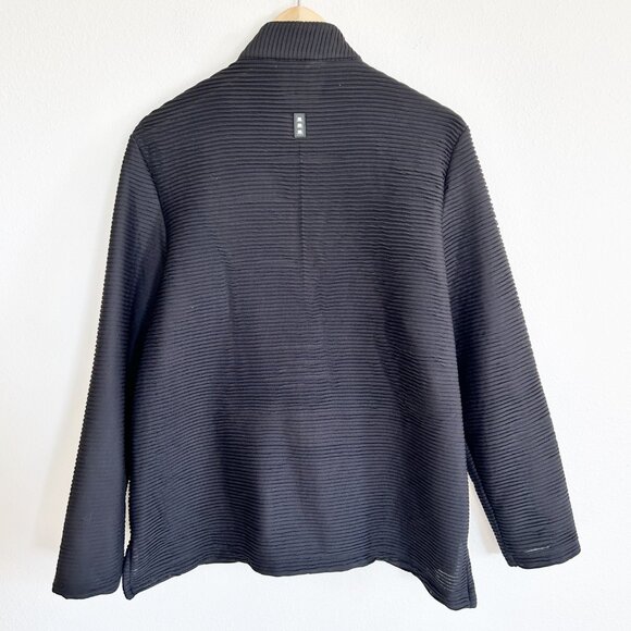 Jamie Sadock Golf Jacket M Black Ribbed Full Zip Lightweight Active - Picture 5 of 8